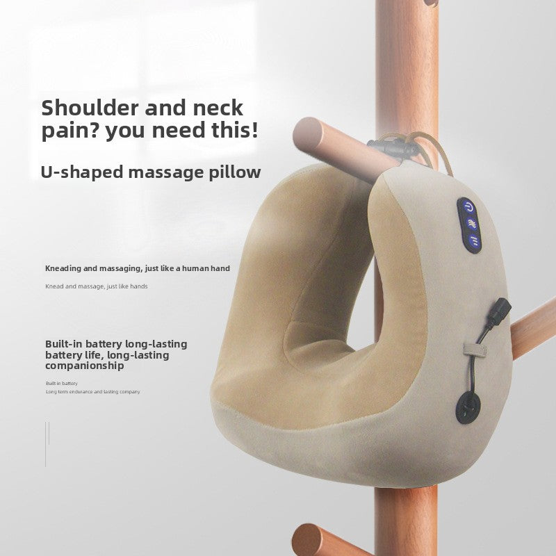 U-shaped massage pillow